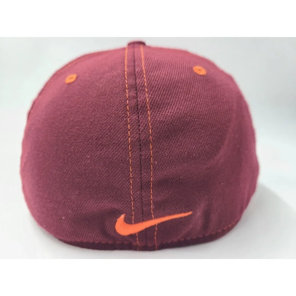 Virginia Tech Hokies Nike True Dri-Fit Flex Fitted S-M Hat Cap Men NCAA Maroon‎